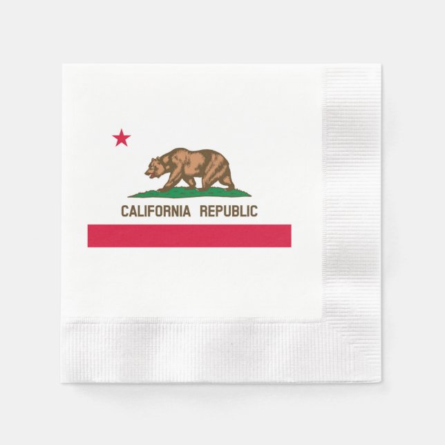 California State Flag Design Napkin (Front)
