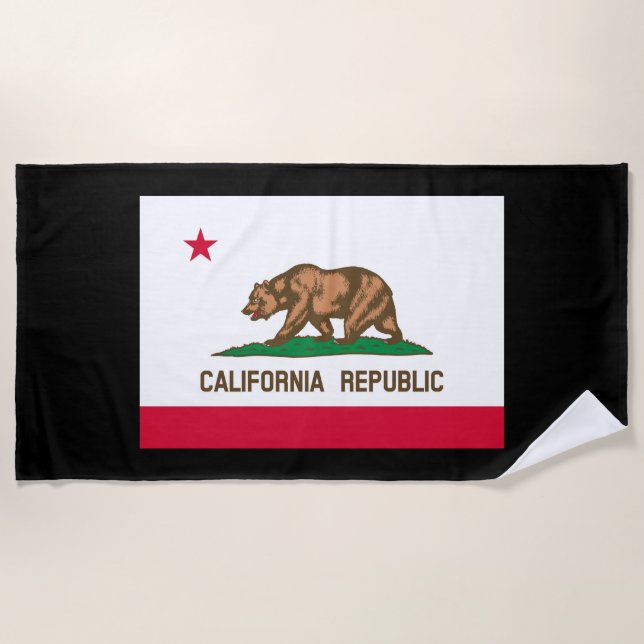 California State Flag Design on a Beach Towel (Front)