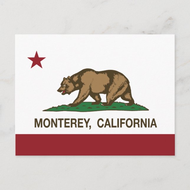 California State Flag Monterey Postcard (Front)