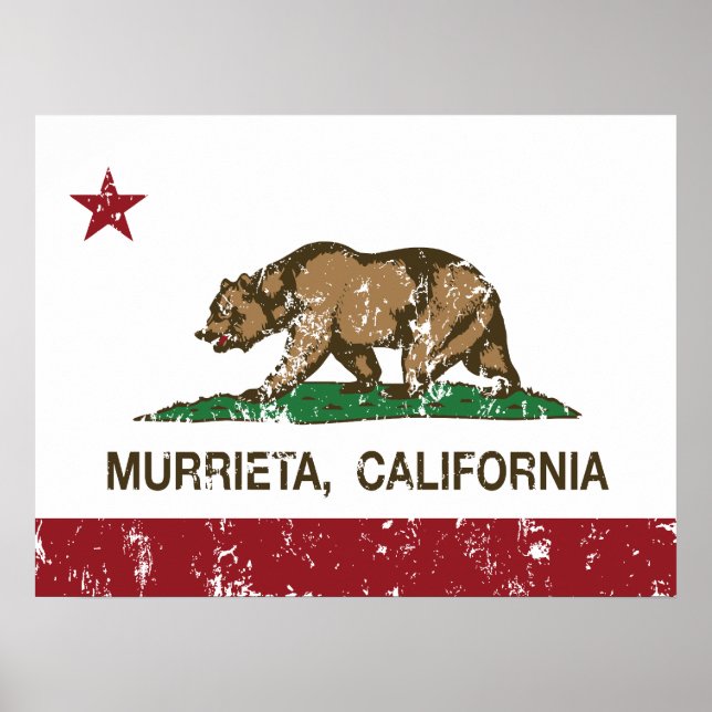 California State Flag Murrieta Poster (Front)