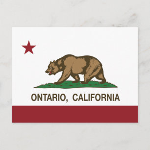 California State Flag Ontario Postcard