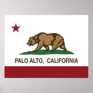 California State Flag Palo Alto Poster