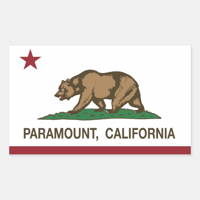 California State Flag Paramount Rectangular Sticker (Front)