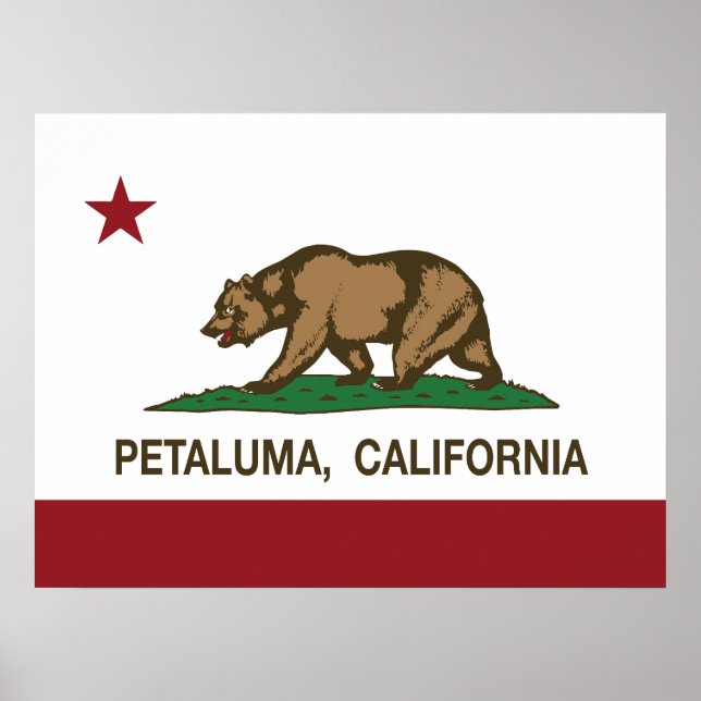 California State Flag Petaluma Poster (Front)