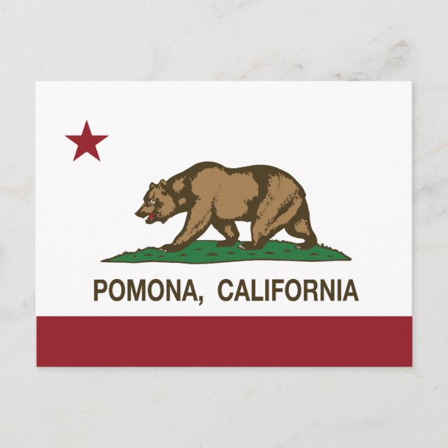 California State Flag Pomona Postcard (Front)