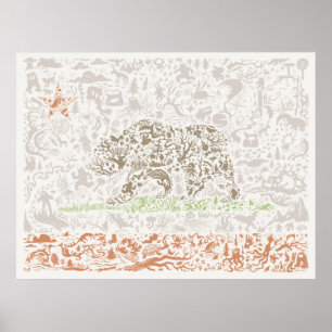 California State Flag Poster