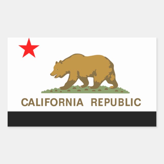 California State Flag Rectangular Sticker (Front)