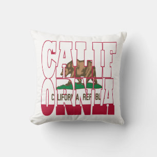 California state flag text cushion