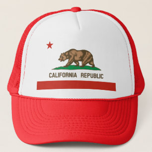 California State Flag Trucker Hat (red)
