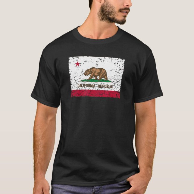 California State Flag Unique Design T-Shirt (Front)