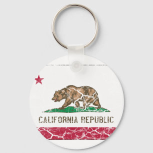 California State Flag Vintage Key Ring