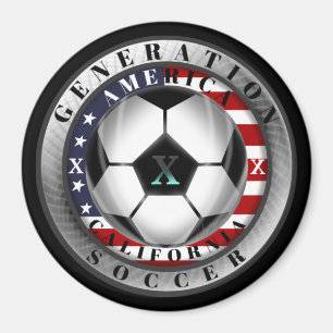 California State Generation X American Soccer Magnet