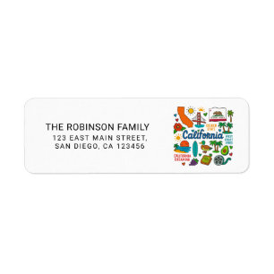California State Icons Personalised Return Address