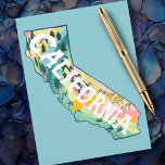 California State Illustrated Map<br><div class="desc">Check out this colourful state map drawing.
 
 Visit my shop for more states and more matching items!</div>