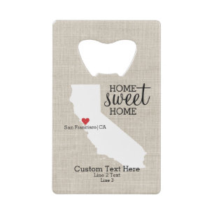 California State Love Home Sweet Home Custom Map