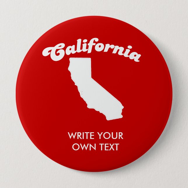 CALIFORNIA STATE MOTTO T-SHIRT T-shirt 10 Cm Round Badge (Front)
