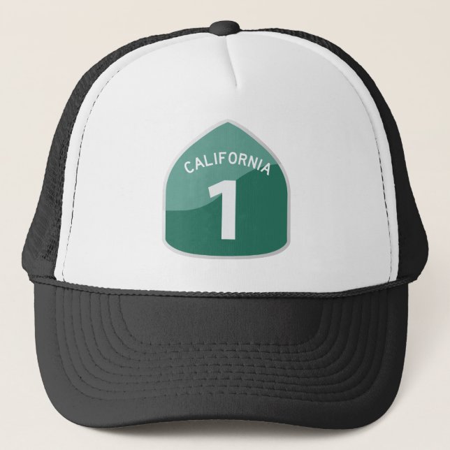 California State Route 1 Pacific Coast Highway Trucker Hat (Front)