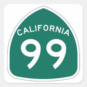 California State Route 99 Square Sticker