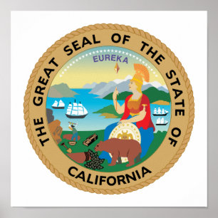 California State Seal Poster