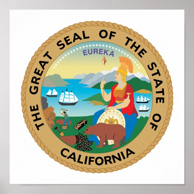 California State Seal Poster (Front)