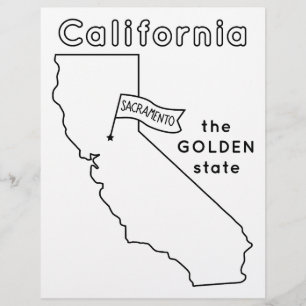 california state shape capital and nickname flyer