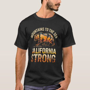 California Strong Bear Mountains Sea CA State Prid T-Shirt