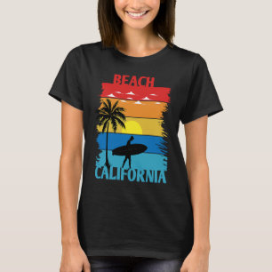 California Summer Beach Vintage Sunset  2 T-Shirt