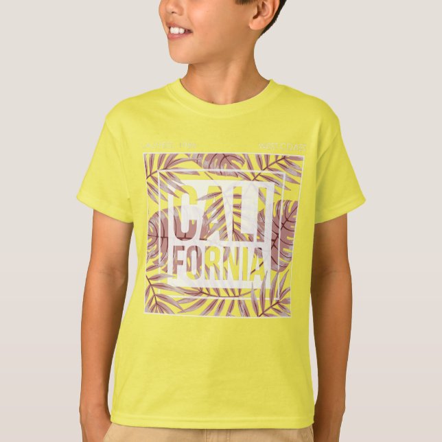 California Summer Forever- Tropical Leaves T-Shirt (Front)