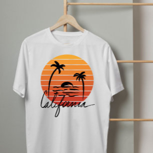 California summer graphic orange vintage sunset T-Shirt