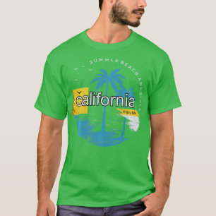 California Summer Surf Beach Vintage Sunset Long S T-Shirt