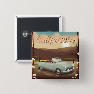 California Sunset 15 Cm Square Badge