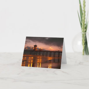 California Sunset at Huntington Beach Card