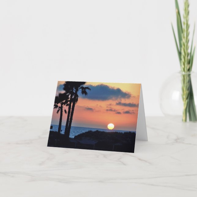 California Sunset at Oxnard Beach....Relax & Enjoy Card (Front)