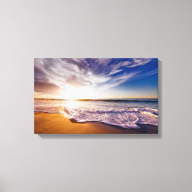 California Sunset Beach Canvas Print (Front)