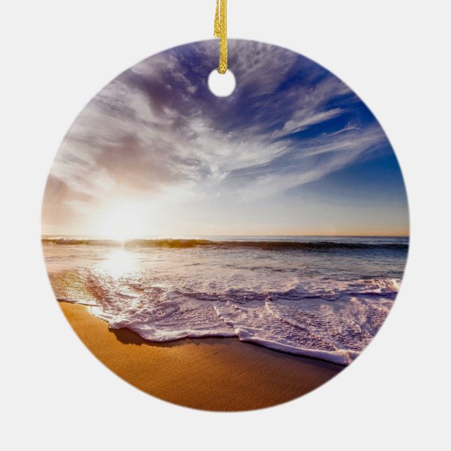 California sunset...beautiful ceramic tree decoration (Back)