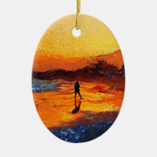 California Sunset Christmas Ornament
