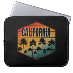CALIFORNIA SUNSET PALM TREES SUMMER LAPTOP SLEEVE