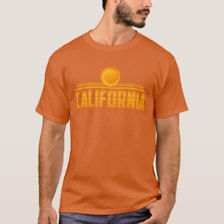 California Sunset Retro 80s License Plate girl T-Shirt
