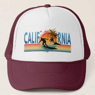 CALIFORNIA SUNSET SUMMER TRUCKER HAT