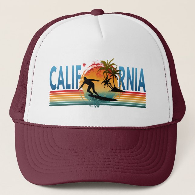 CALIFORNIA SUNSET SUMMER  TRUCKER HAT (Front)