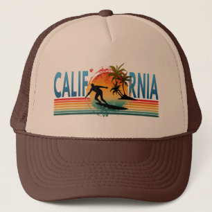 CALIFORNIA SUNSET SUMMER  TRUCKER HAT