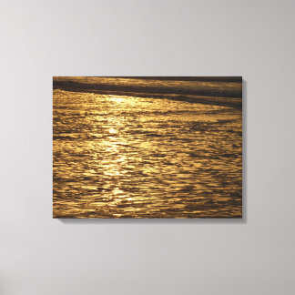 California Sunset Waves Ocean Seascape Canvas Print