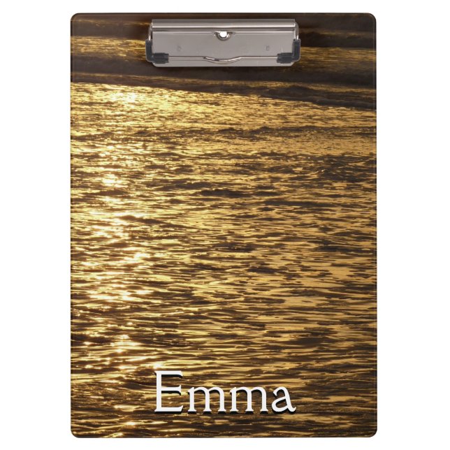 California Sunset Waves Ocean Seascape Clipboard (Front)