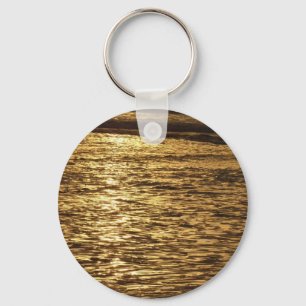 California Sunset Waves Ocean Seascape Key Ring