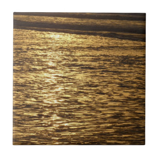 California Sunset Waves Ocean Seascape Tile