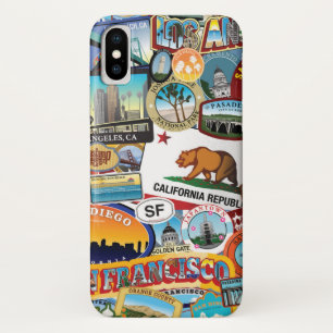 California Super Sticker Collage Pattern Case-Mate iPhone Case