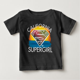 California Supergirl Sunset Graphic Baby T-Shirt