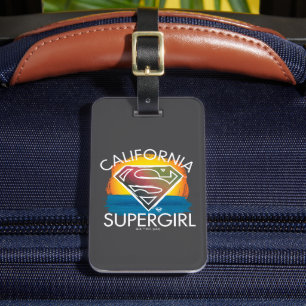 California Supergirl Sunset Graphic Luggage Tag