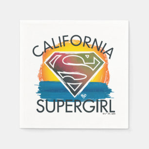 California Supergirl Sunset Graphic Napkin