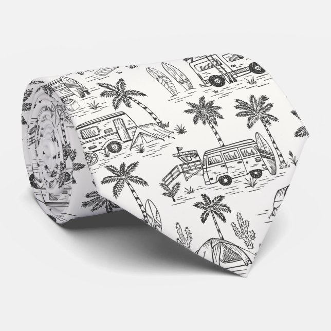 California surf camp toile - surfer beach  tie (Rolled)